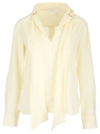 Chlo  233  Grommet-collar Tie-neck Blouse at Farfetch